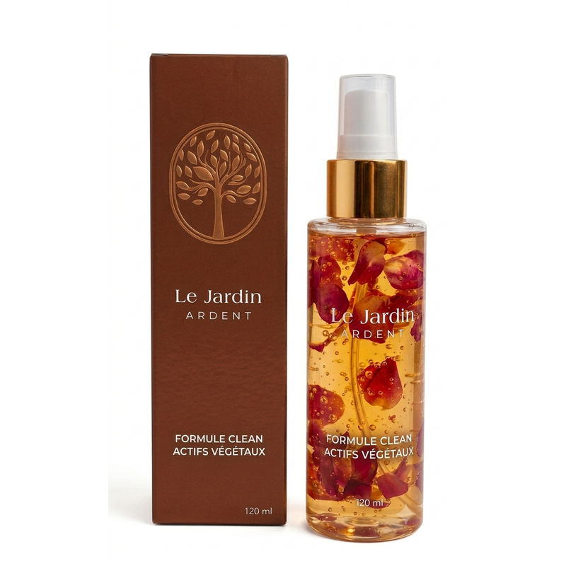 Le Jardin Ardent, Huile de Bronzage, pétales de rose de Damas, 120 ml.