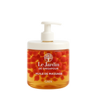 Huile de massage naturelle à l'orchidée, avec de véritables pétales suspendues de Rose de Damas  – Collection Singapour, Le Jardin Paris