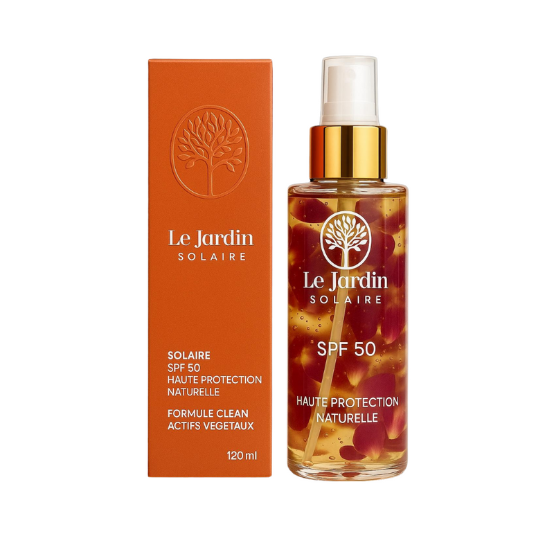 Spray solaire SPF50 naturel parfum monoï – Le Jardin Paris
